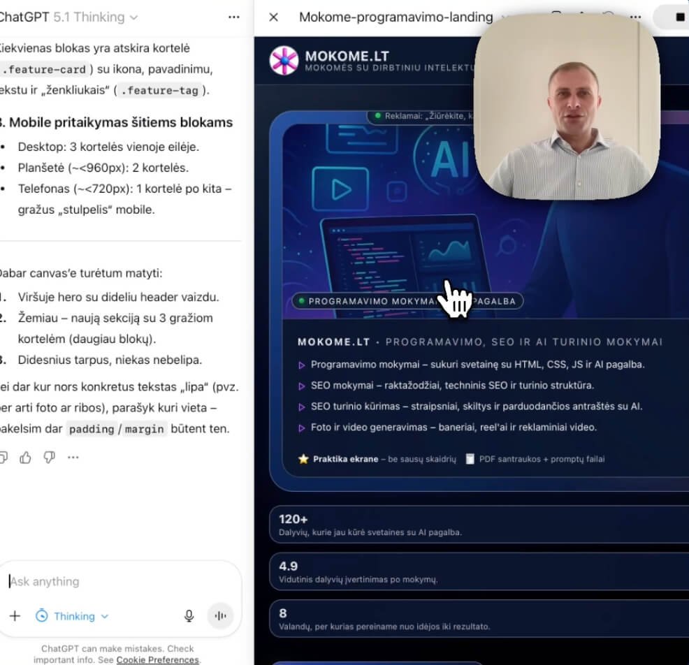 Mokymų video fragmentas